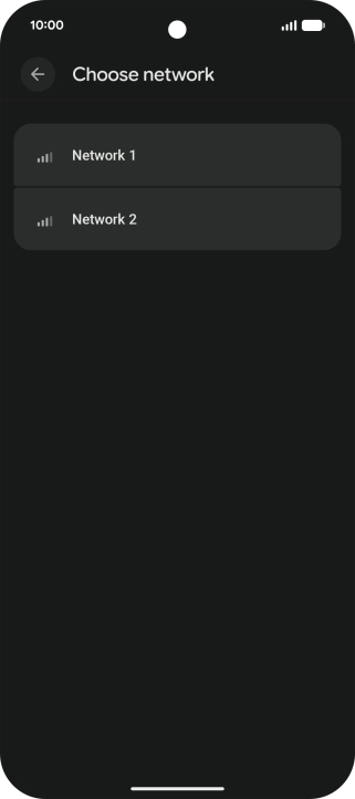 Press the required network.