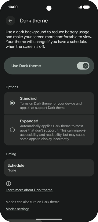 Press the indicator next to 