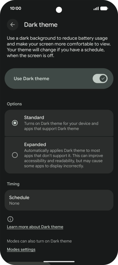 Press the indicator next to 