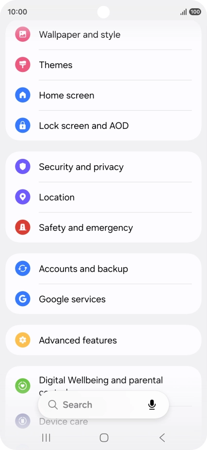 Press Lock screen and AOD.