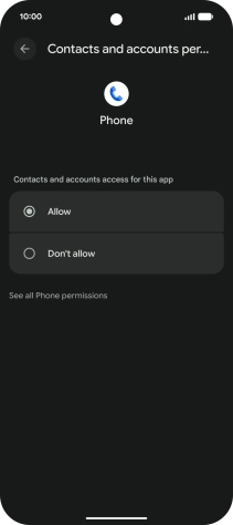 Press the required setting.