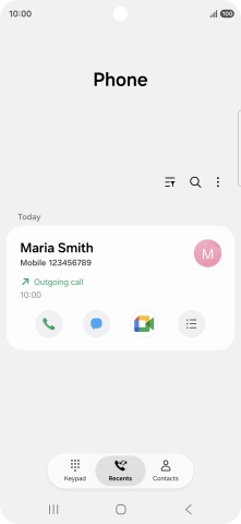 Press the menu icon.