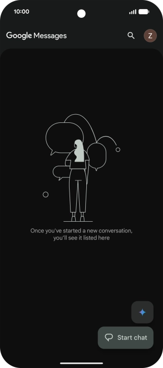 Press the profile icon.