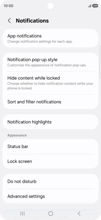 Press App notifications.