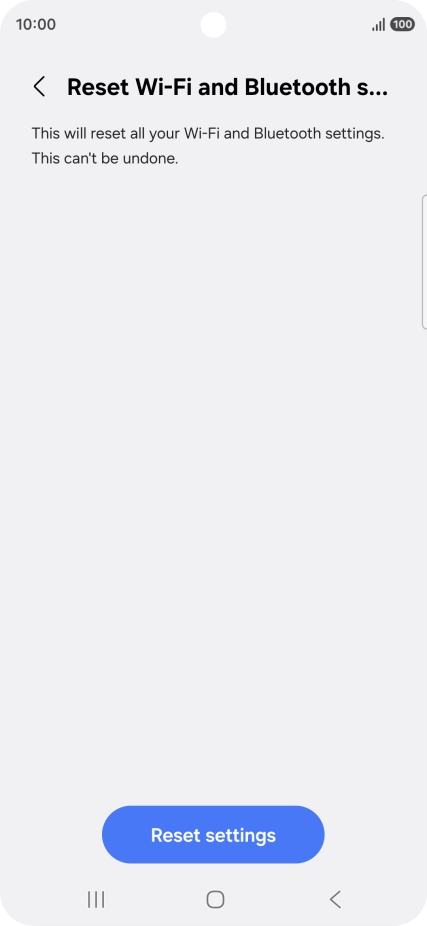 Press Reset settings.