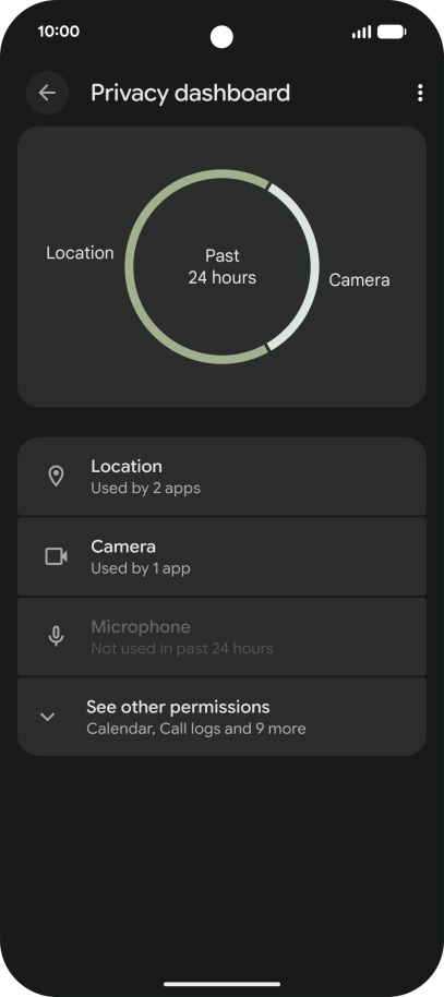 Press See other permissions.