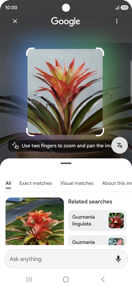 Follow the instructions on the screen to use the search results.