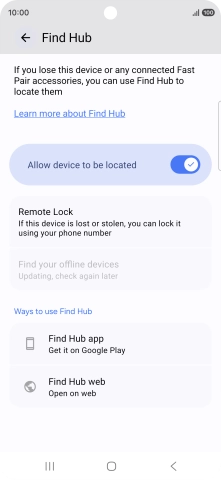 Press the Home key to return to the home screen.