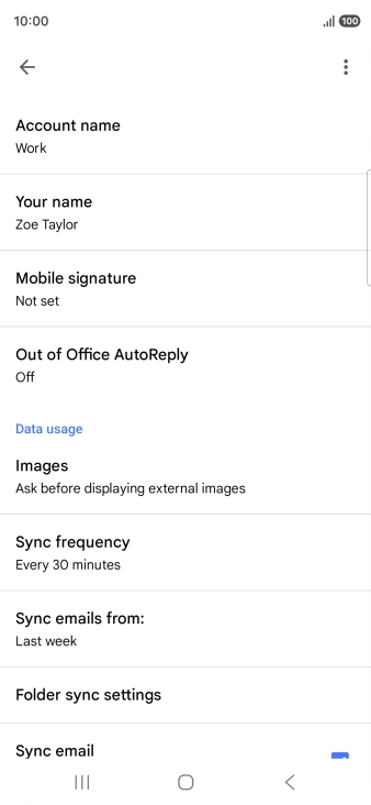 Press Account name and key in the required name.