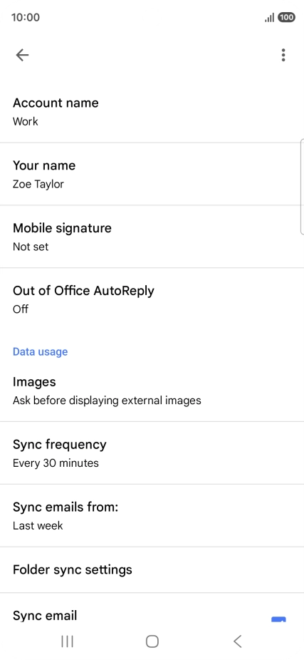 Press Account name and key in the required name.