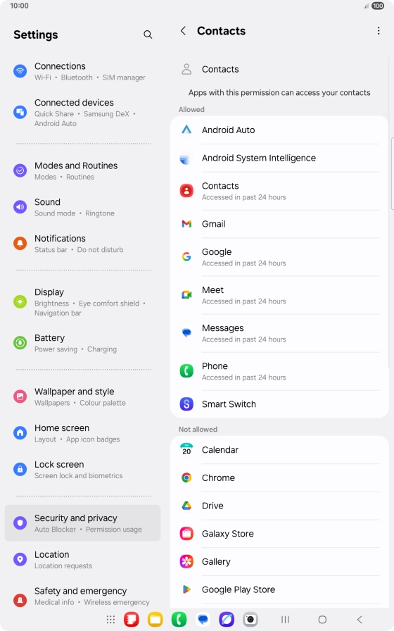 Press the required app.