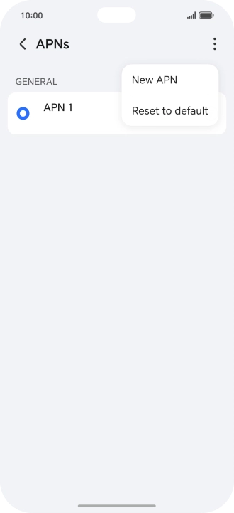 Press New APN. Press New APN.