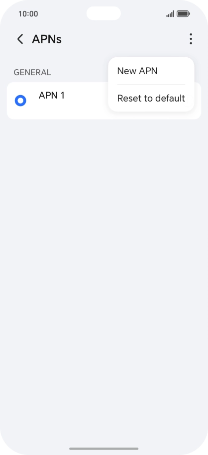 Press New APN. Press New APN.