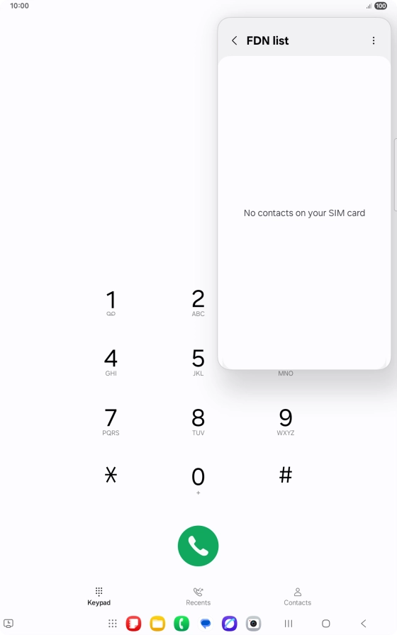 Press the menu icon.