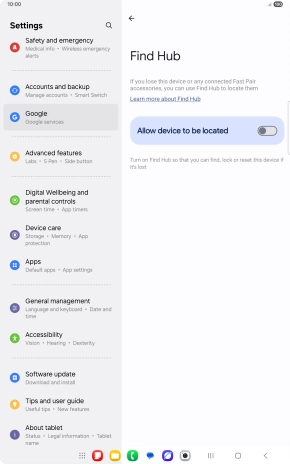 Press the indicator next to 