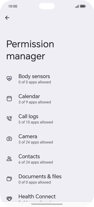 Press the required phone function.