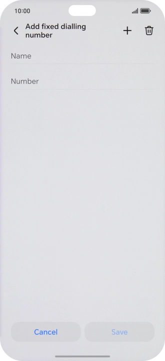 Press Name and key in the required name.