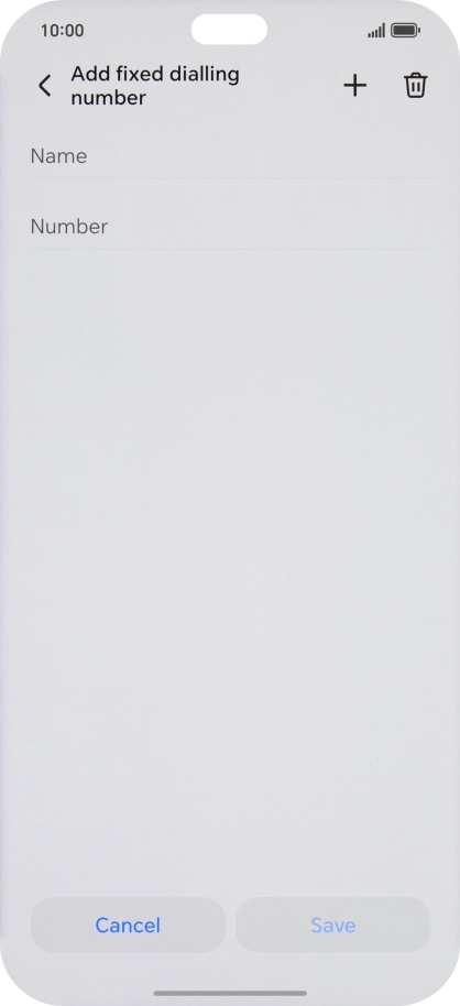 Press Name and key in the required name.