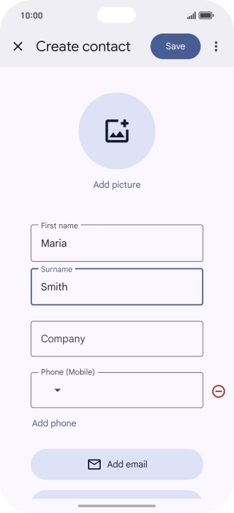 Press the field below 