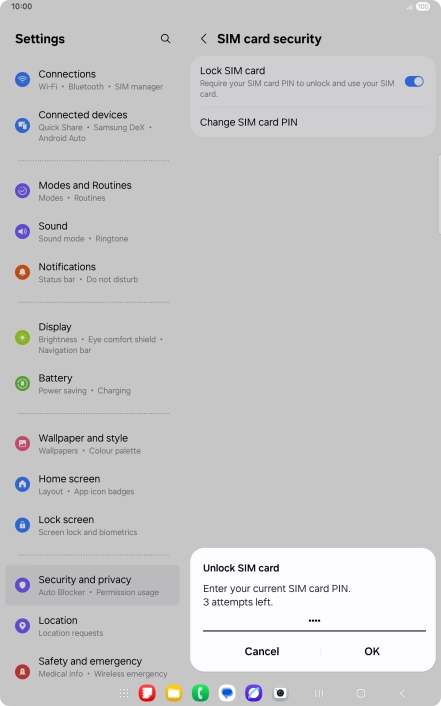 Key in your PIN and press OK.