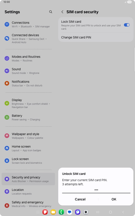 Key in your PIN and press OK.