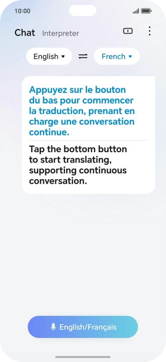 Follow the instructions on the screen to select the required language settings and use the function. Follow the instructions on the screen to select the required language settings and use the function.