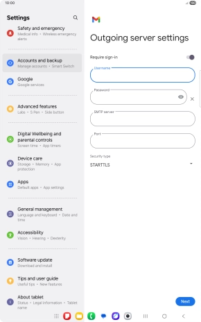 Press the field below 