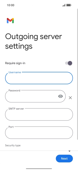 Press the field below 