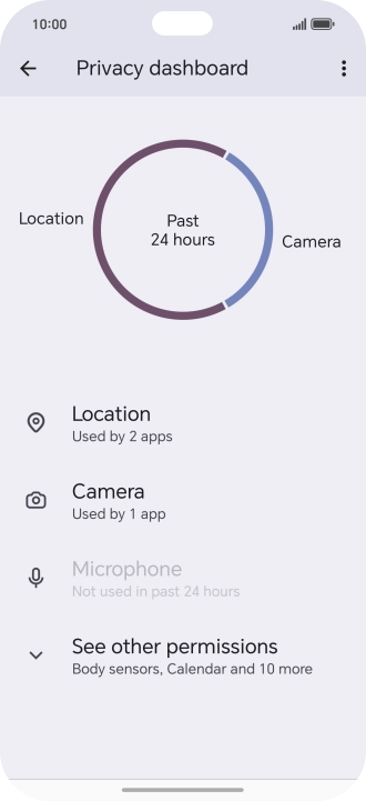 Press See other permissions.