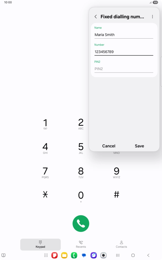 Press PIN2 and key in your PIN2. The default PIN2 is 1111.