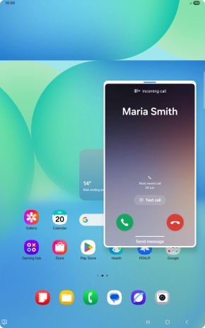 Press the reply icon.