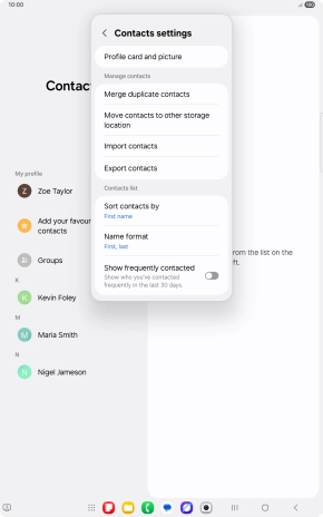 Press Import contacts.