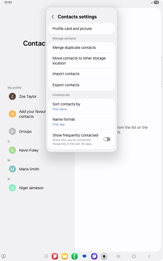 Press Import contacts.