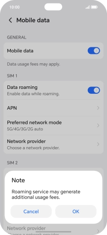 If you turn on the function, press OK. If you turn on the function, press OK.