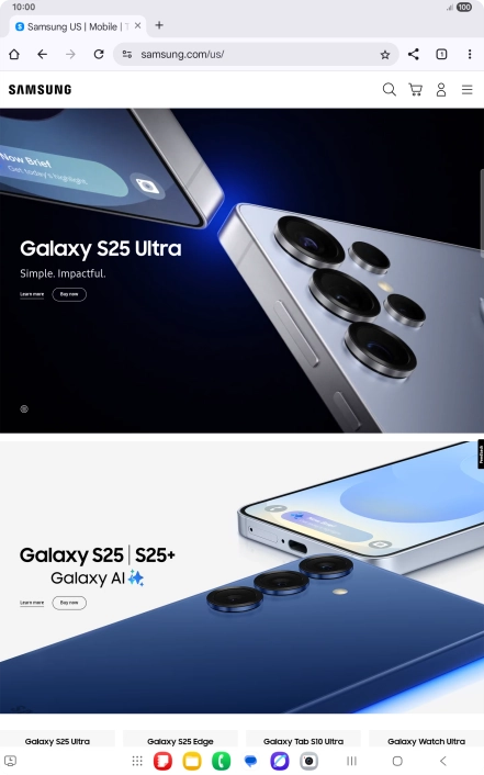 Press the menu icon.