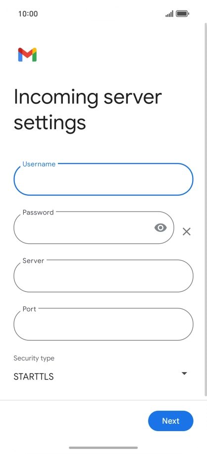 Press the field below 