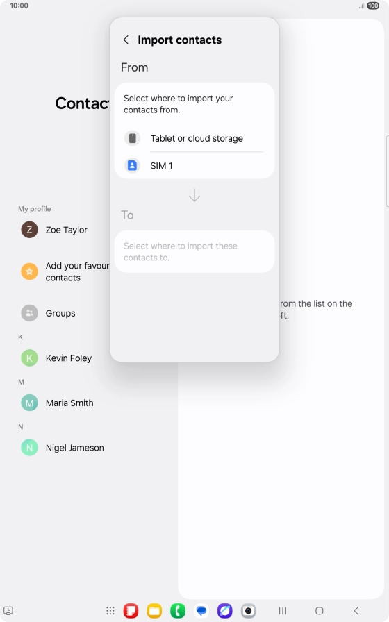 Press the name of the SIM.