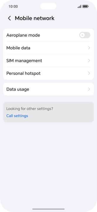 Press SIM management.