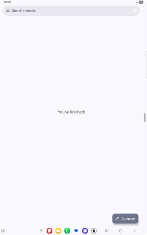 Slide your finger right on the screen.