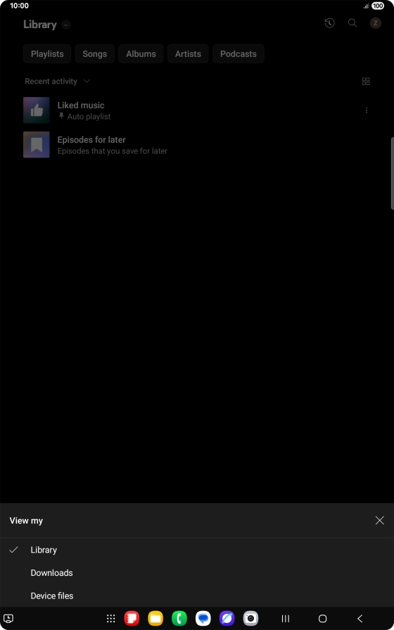 Press the required category and go to the required audio file.