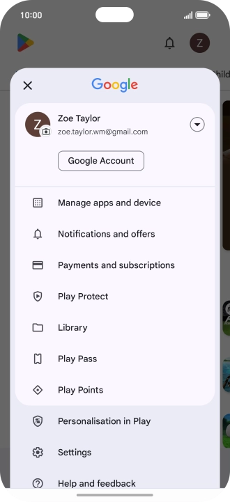 Press Manage apps and device. Press Manage apps and device.