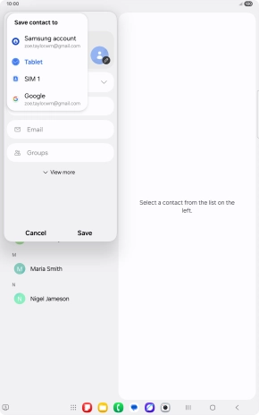 Press the required Google account.