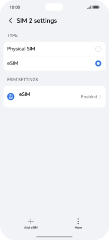 Press eSIM.