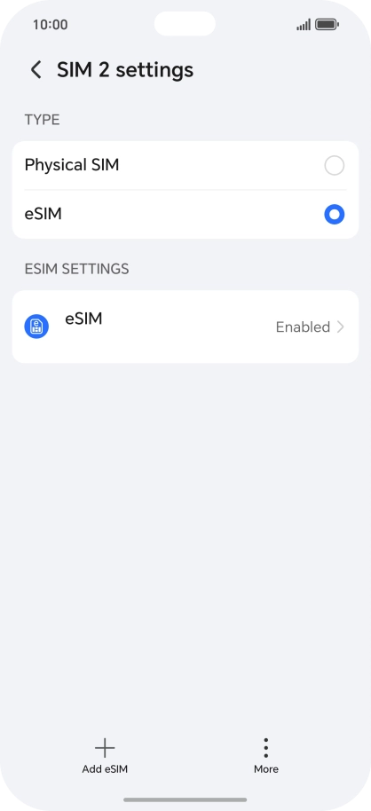 Press eSIM.