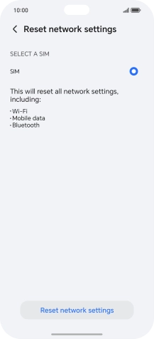 Press Reset network settings.