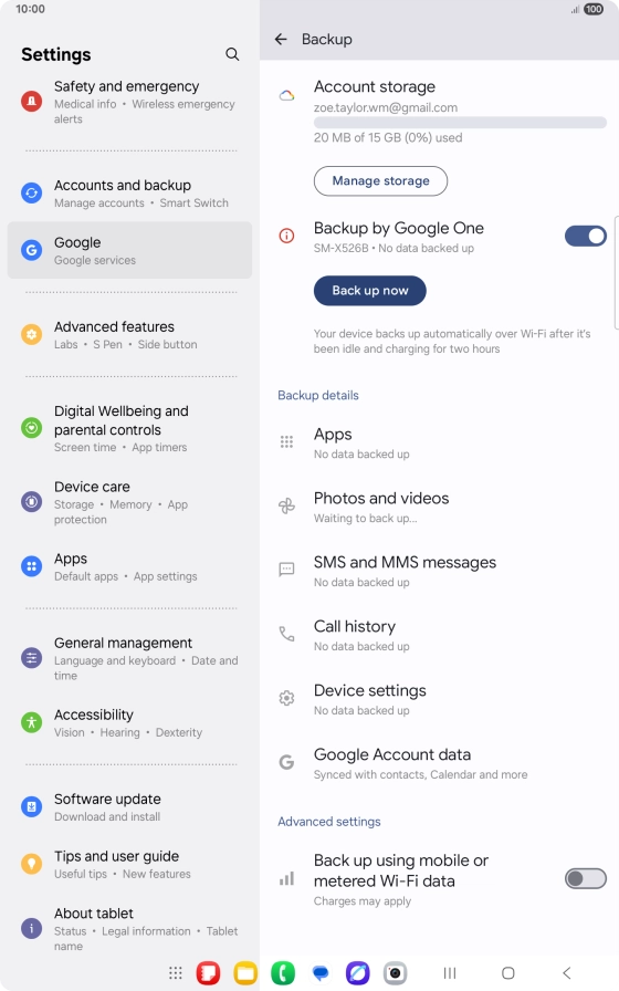 Press the indicator next to 