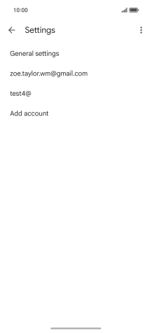 Press the required email account.