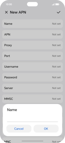 Key in Vodafone MMS and press OK. Key in Vodafone MMS and press OK.