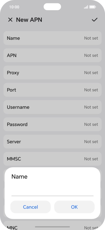 Key in Vodafone MMS and press OK. Key in Vodafone MMS and press OK.