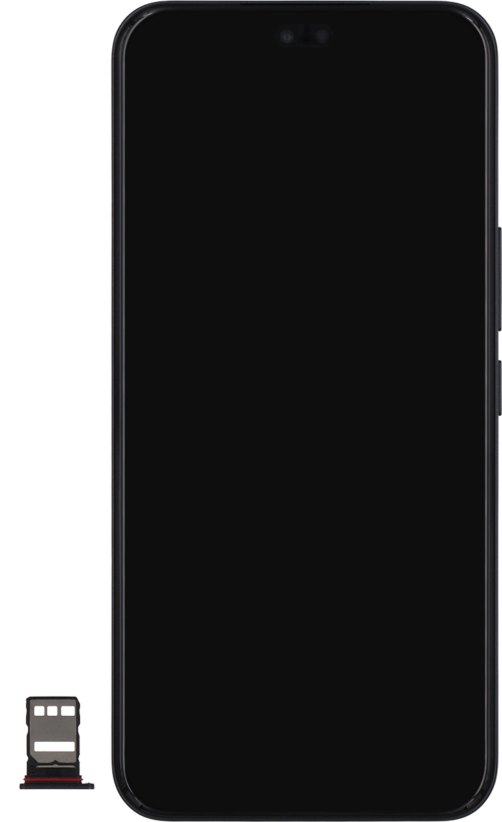Turn your SIM so the angled corner of the SIM matches the angled corner of the second SIM holder and place your SIM in the SIM holder.